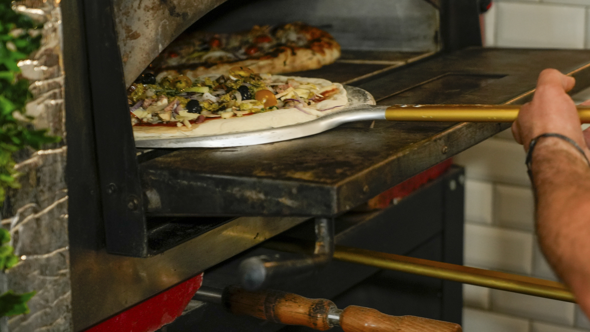Pizza enfournée